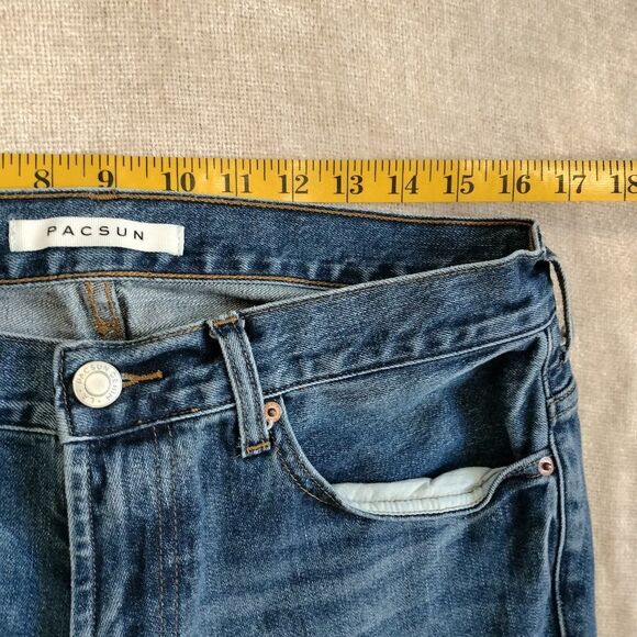 PacSun Stacked Skinny Medium Wash 32x34 - Picture 8 of 10